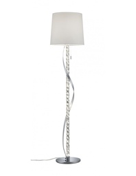 [S-TRIO422970206] Piantana Cannes II Con Fusto Illuminato Led Cromo Trio Lighting