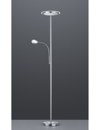 [S-TRIOR42752107] Piantana LED Dimmerabile con Luce Spot da Lettura Nichel