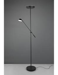 [S-TRIOR42321232] Piantana Led Con Luce Spot da Lettura Dimmerabile Haora Antracite Trio Lighting