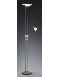 [S-TRIO421910228] Piantana LED con Luce Spot da Lettura Dimmerabile Ruggine