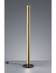 [S-TRIO474410179] Piantana Moderna Led Texel H142 cm Nero e Oro