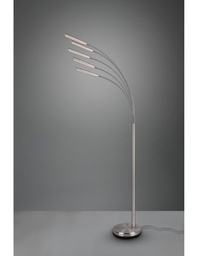[S-TRIOR41031507] Piantana Reed 5 Archi Led Nichel Opaco H195 cm Trio Lighting