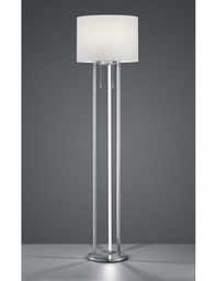 [S-TRIO475410207] Piantana Tandori Nichel Paralume Bianco H156 cm Trio Lighting