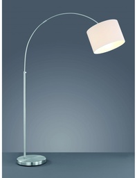 [S-TRIO461100101] Piantana ad Arco Hotel con Paralume Tessuto Bianco