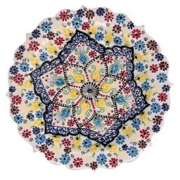 [S-V5867440000] Piatto Decorativo in Ceramica Bianca ø30h3