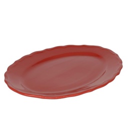 [S-V5853020000] Piatto ovale rosso Juliet cm35x26h3