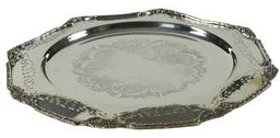 [S-V9117320000] Piatto ottagonale silver Ø cm. 30