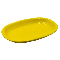 [S-V5853480000] Piatto ovale giallo Romeo cm36x25h4