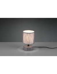 [S-TRIOR50980111] Piccolo Lume Grigio Moderno Base Ceramica con Paralume Tessuto Marie Trio Lighting