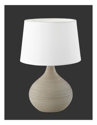 [S-TRIOR50371025] Piccolo Lumetto Moderno Ceramica Cappuccino con Paralume Martin Trio Lighting
