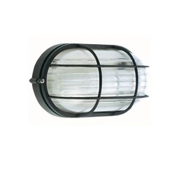 [S-SOV702/06] Plaf. Picc.Gabbia  linea industriale ovale  nero