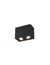 [S-TRIO613000232] Plafone Nero 2xGU10 Orientabili Biscuit Trio Lighting