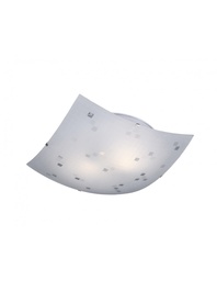 [S-TRIO600400200] Plafoniera 2 Luci Colina Vetro Quadrato Bianco Decorativo Trio Lighting