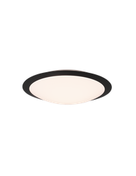 [S-TRIO680319132] Plafoniera Bagno Umberto Led 18w Nero Ø42 cm