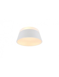 [S-TRIO608900331] Plafoniera Cono Bianco Ø45 cm Doppia Illuminazione