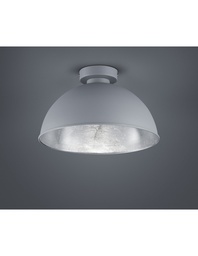 [S-TRIOR60121087] Plafoniera Cupola Jimmy 1xE27 Alluminio E Argento Ø31 cm Trio Lighting