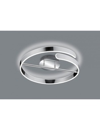 [S-TRIOR67071106] Plafoniera Design Cerchio Led Dimmer 4000k Cromo