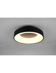 [S-TRIO671210132] Plafoniera LED Dimmerabile Nero Ø45 cm