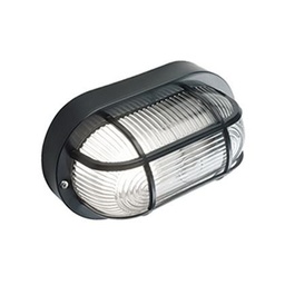 [S-SOV46/06] Plafoniera In Resina  linea echo ovale  nero