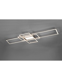 [S-TRIO620010407] Plafoniera Irvine 3 Rettangoli Led 60w Nichel L105 cm Dimmerabile