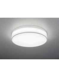 [S-TRIO621914001] Plafoniera LED Dimmer Cambio Colore Stoffa Bianco Ø60 cm