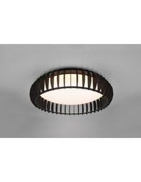[S-TRIOR62171932] Plafoniera Legno Nero Led 38w Dimmer Monte Trio Lighting