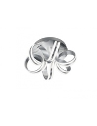 [S-TRIO625010105] Plafoniera Moderna Led in Alluminio Spazzolato con Diffusore a Forma di Nastro