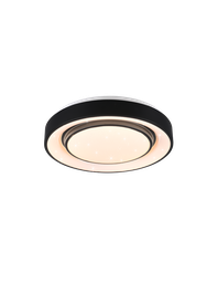 [S-TRIOR65041032] Plafoniera LED Dimmer RGB Mona Nero Ø38 cm