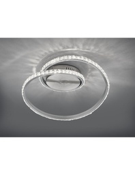 [S-TRIOR62021105] Plafoniera Moderna Rubin Led Dimmerabile RGB Effetto Cristallo Ø45 cm