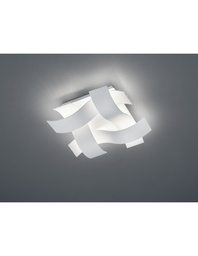 [S-TRIO623810431] Plafoniera Moderna Ruby Quadrata Led Dimmerabile Bianco L35 cm