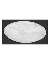 [S-TRIO6196011-07] Plafoniera Ovale Lana Paralume Vetro Sabbiato Alabastro Trio Lighting