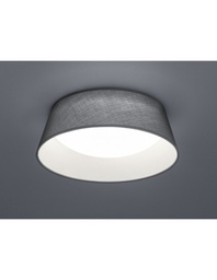 [S-TRIOR62871211] Plafoniera Paralume Tessuto Grigio Ponts Led Ø34 cm Trio Lighting