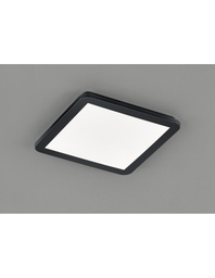 [S-TRIOR62931832] Plafoniera Quadrata Led Dimmerabile Nero IP44 30x30 cm