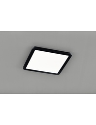 [S-TRIOR62932032] Plafoniera Quadrata Led Dimmerabile Nero IP44 40x40 cm