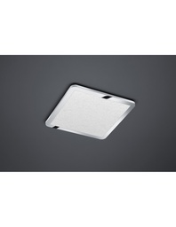 [S-TRIO656512006] Plafoniera Quadrata Led Dimmerabile Cromo IP44 40x40 cm