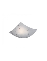 [S-TRIO600400100] Plafoniera Quadrata Colina Vetro Bianco 30x30 cm Trio Lighting