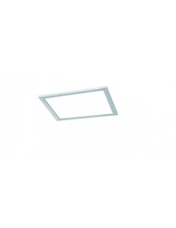 [S-TRIO657413007] Plafoniera Quadrata Dimmerabile RGBW Nichel 29x29 cm