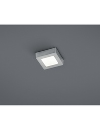 [S-TRIO657110607] Plafoniera Quadrata Zeus Led Dimmerabile Nichel 12x12 cm Trio Lighting