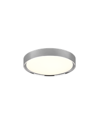 [S-TRIO659011806] Plafoniera Rotonda Led Dimmerabile Cromo IP44 Ø33 cm