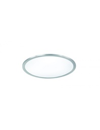 [S-TRIO657494007] Plafoniera Rotonda Led Dimmerabile Rgbw Nichel Ø40 cm