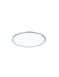 [S-TRIO657496007] Plafoniera Rotonda Led Dimmerabile Rgbw Nichel Ø60 cm
