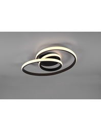 [S-TRIOR62751132] Plafoniera Led Dimmerabile Sansa Nero L53 cm Trio Lighting