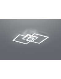 [S-TRIOR62793187] Plafoniera Doppio Quadrato Alluminio Led 25w Dimmerabile L57 cm