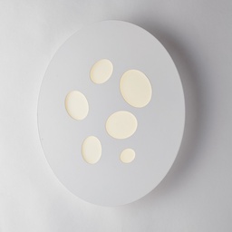 [S-BL244-LED24] Plafoniera in metallo LED integrato sei luci Bianco 40x h5 cm