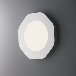 [S-BL252-LED24] Plafoniera ottagonale Bianca LED integrato 39x h5 cm