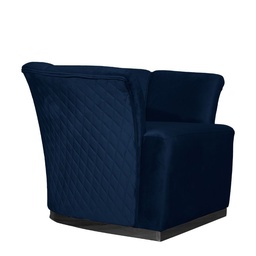 [S-FZ96699] Poltrona Argentario Berger blu notte base nera
