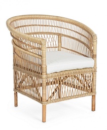 [S-B0671718] Poltrona in Rattan Josefina Naturale - 79x72x86 cm