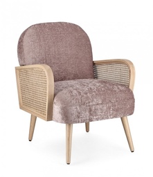 [S-B0748261] Poltrona Dalida Old Rose - Eleganza, Comfort e Tocco di Natura