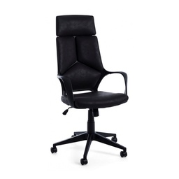 [S-B0710486] Poltrona da ufficio in tessuto Damon con schienale alto nero - Dimensioni: 63x63x117/127 cm