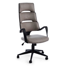 [S-B0710484] Poltrona direzionale moderna in tessuto grigio - Misure: 62x62,5x117,5/125,5 cm